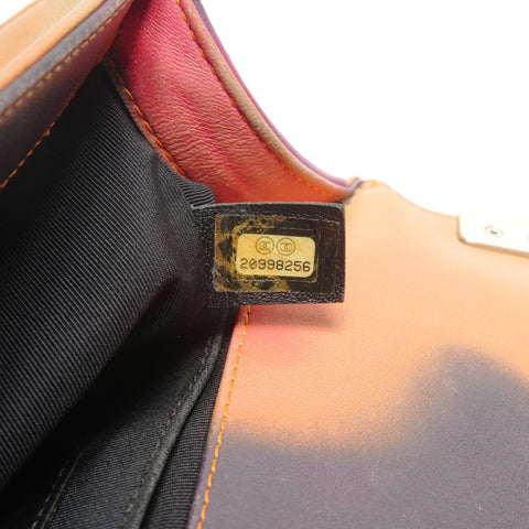 CHANEL 20s 2014-2015 Boy Chanel Flower Power Lambskin Shoulder Bag multicolor WS26737