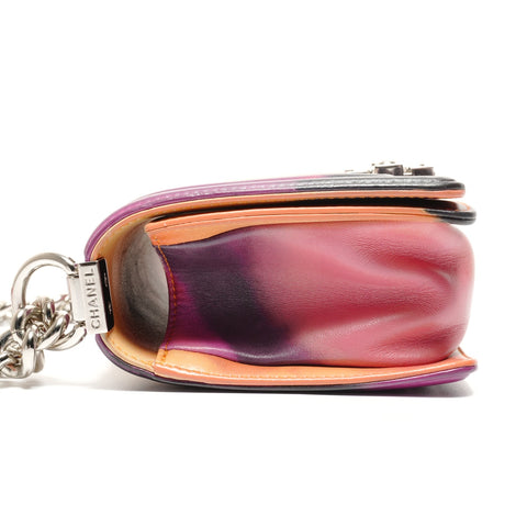 CHANEL 20s 2014-2015 Boy Chanel Flower Power Lambskin Shoulder Bag multicolor WS26737