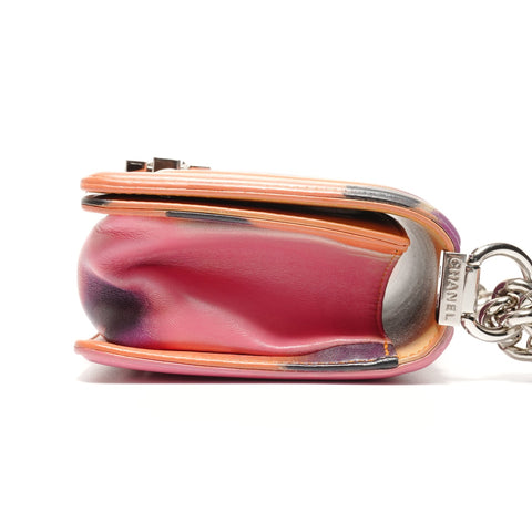 CHANEL 20s 2014-2015 Boy Chanel Flower Power Lambskin Shoulder Bag multicolor WS26737