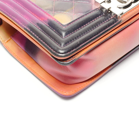 CHANEL 20s 2014-2015 Boy Chanel Flower Power Lambskin Shoulder Bag multicolor WS26737