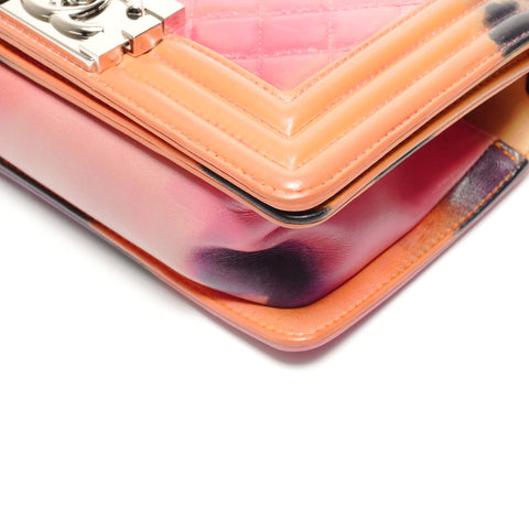 CHANEL 20s 2014-2015 Boy Chanel Flower Power Lambskin Shoulder Bag multicolor WS26737