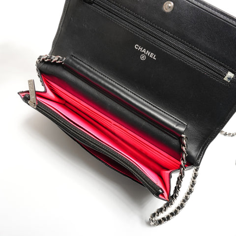 CHANEL No. 18 2013-2014 Cambon Line Chain Wallet Shoulder Bag black WS26738