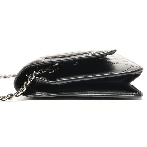 CHANEL No. 18 2013-2014 Cambon Line Chain Wallet Shoulder Bag black WS26738