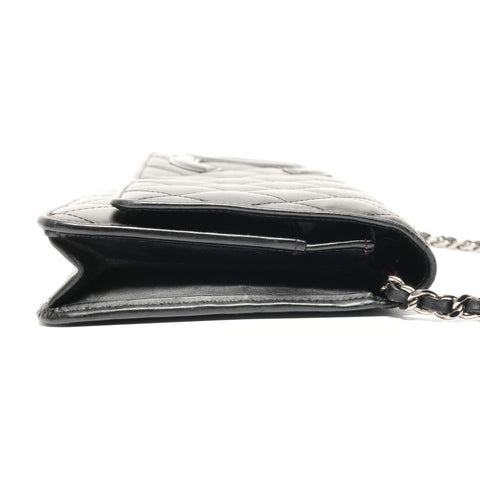 CHANEL No. 18 2013-2014 Cambon Line Chain Wallet Shoulder Bag black WS26738