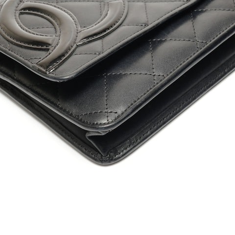 CHANEL No. 18 2013-2014 Cambon Line Chain Wallet Shoulder Bag black WS26738