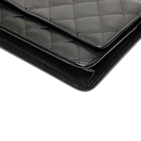 CHANEL No. 18 2013-2014 Cambon Line Chain Wallet Shoulder Bag black WS26738