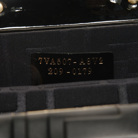 FENDI Baguette Hard Trunk Zucca Shoulder Bag black WS26739