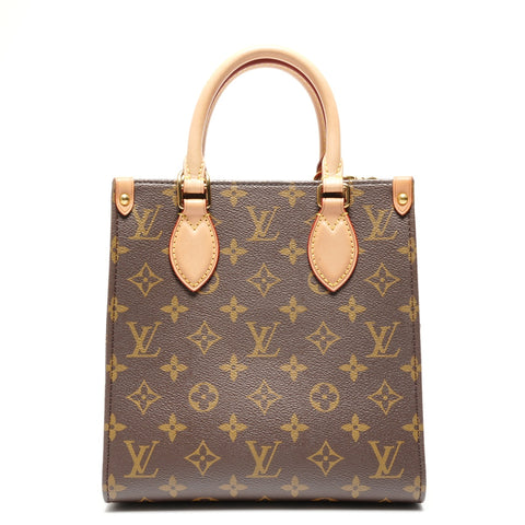LOUIS VUITTON Monogram Sac Plat BB Handbag Brown WS26740