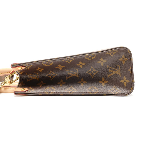 LOUIS VUITTON Monogram Sac Plat BB Handbag Brown WS26740