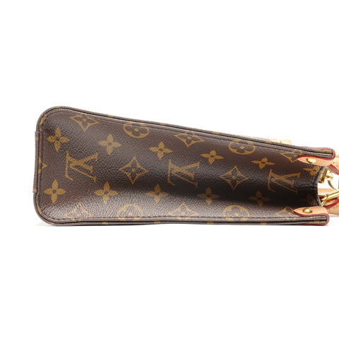 LOUIS VUITTON Monogram Sac Plat BB Handbag Brown WS26740