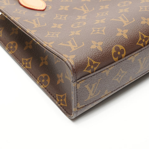 LOUIS VUITTON Monogram Sac Plat BB Handbag Brown WS26740