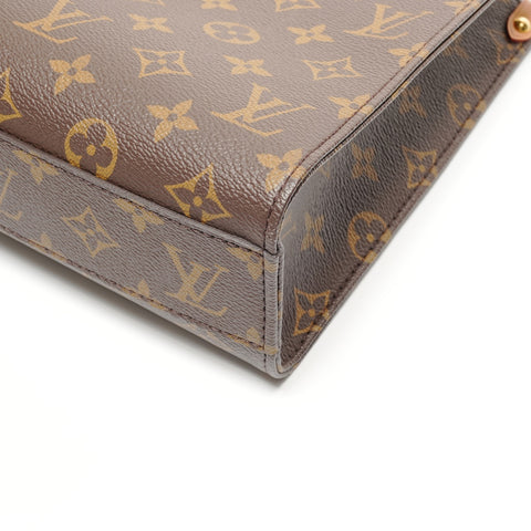 LOUIS VUITTON Monogram Sac Plat BB Handbag Brown WS26740