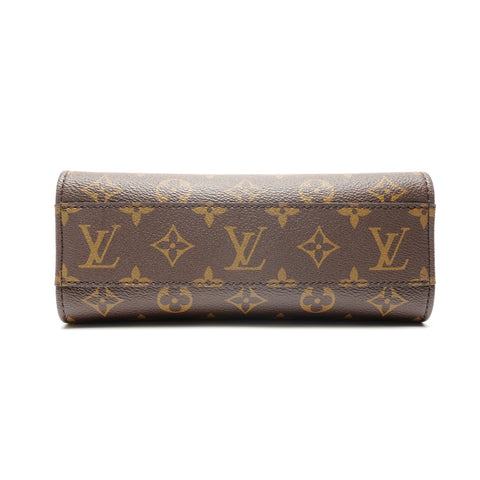 LOUIS VUITTON Monogram Sac Plat BB Handbag Brown WS26740