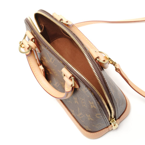 LOUIS VUITTON 2018 Monogram Alma BB Handbag Brown WS26741