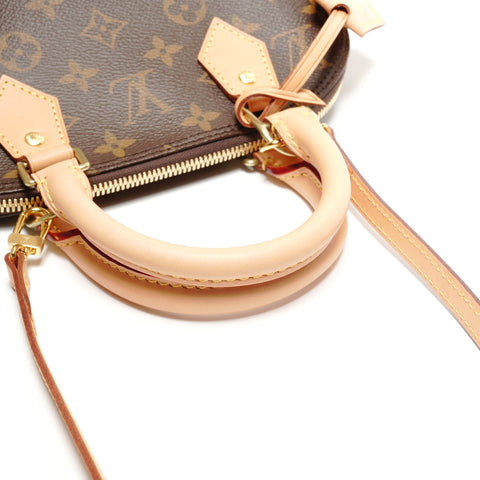 LOUIS VUITTON 2018 Monogram Alma BB Handbag Brown WS26741