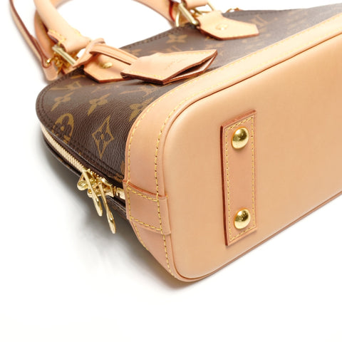 LOUIS VUITTON 2018 Monogram Alma BB Handbag Brown WS26741