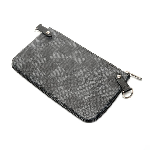 LOUIS VUITTON Damier Trio Messenger Bag Shoulder Bag black WS26743