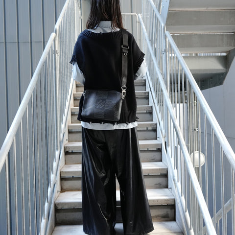 LOUIS VUITTON Damier Trio Messenger Bag Shoulder Bag black WS26743