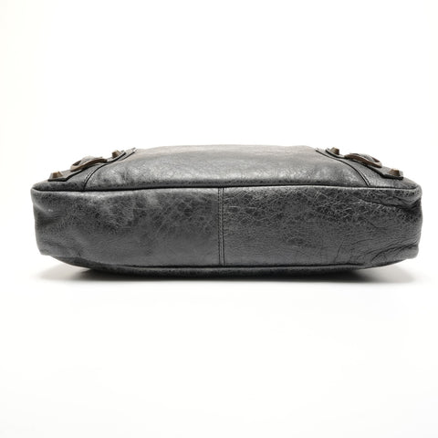BALENCIAGA The First Leder 2-Wege-Schultertasche mit Spiegel grau WS26746