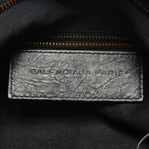 BALENCIAGA The First Leder 2-Wege-Schultertasche mit Spiegel grau WS26746