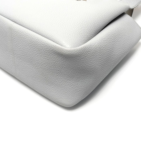 PRADA Vitello Dino Soft Leather Handbag gray WS26747