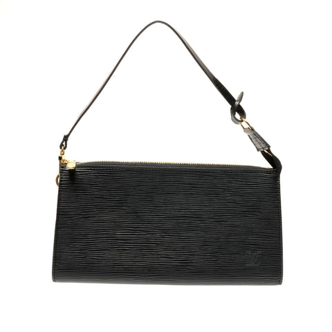 LOUIS VUITTON 2004 Epi Accessoires Pochette Shoulder Bag black WS26749