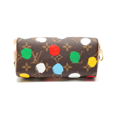 LOUIS VUITTON Nogram NanoSpeedy Yayoi Kusama Handbag Brown WS26750
