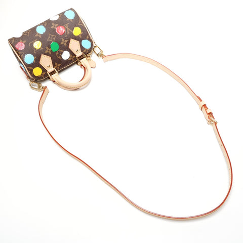 LOUIS VUITTON Nogram NanoSpeedy Yayoi Kusama Handbag Brown WS26750