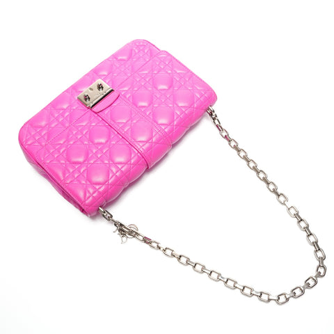 Christian Dior New Rock Cannage Flap Chain Shoulder Bag pink WS26752