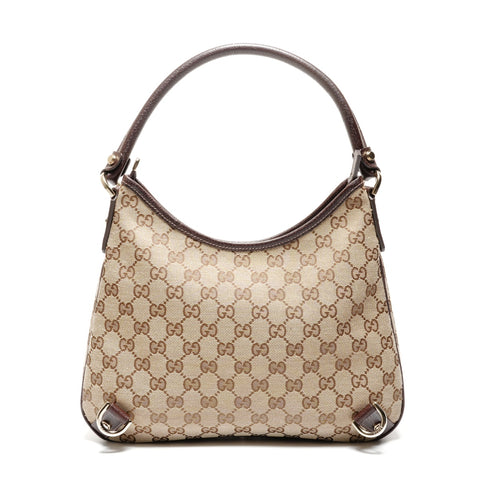 GUCCI Abby GG Canvas Hobo One Belt Shoulder Bag beige WS26753