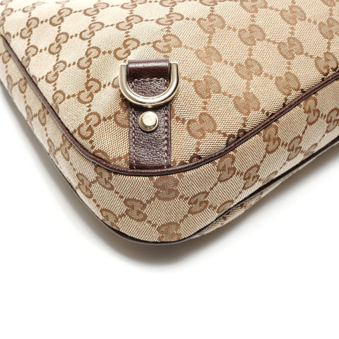 GUCCI Abby GG Canvas Hobo One Belt Shoulder Bag beige WS26753