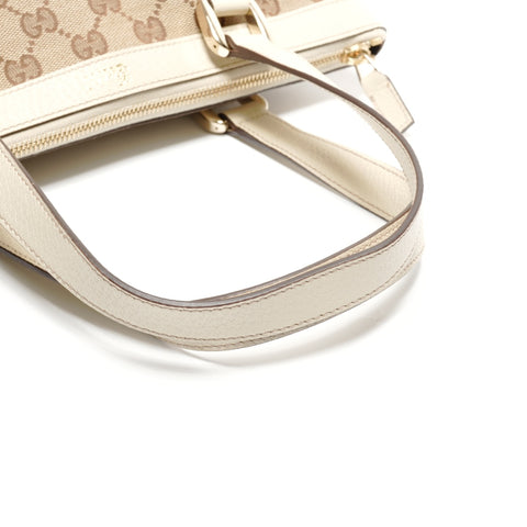 GUCCI GG Canvas Abbey Tote Shoulder Bag beige WS26754