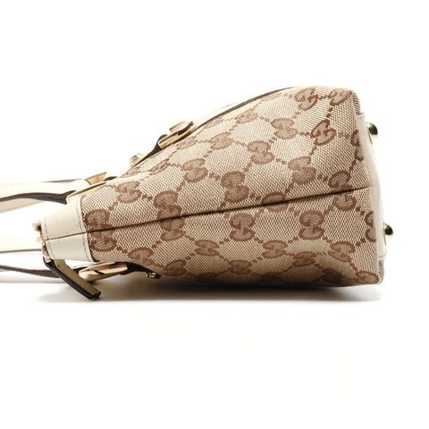 GUCCI GG Canvas Abbey Tote Shoulder Bag beige WS26754