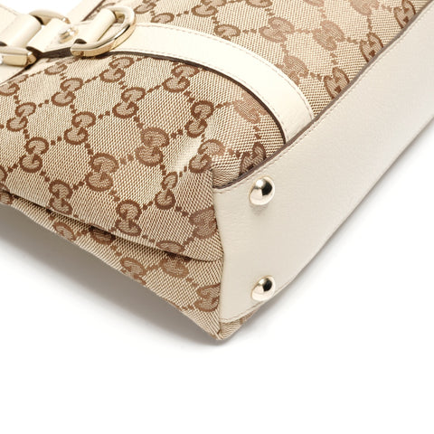 GUCCI GG Canvas Abbey Tote Shoulder Bag beige WS26754