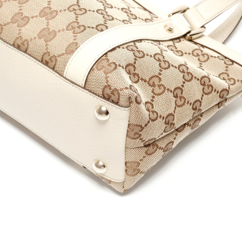 GUCCI GG Canvas Abbey Tote Shoulder Bag beige WS26754