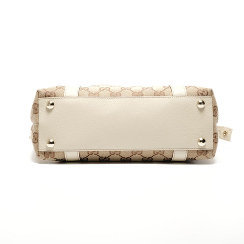GUCCI GG Canvas Abbey Tote Shoulder Bag beige WS26754