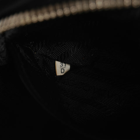 PRADA Nylon Leather Tessuto Shoulder Bag black WS26757