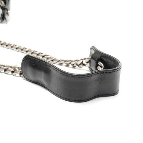 PRADA Leather Diagram Camera Bag Chain Shoulder Bag black WS26759