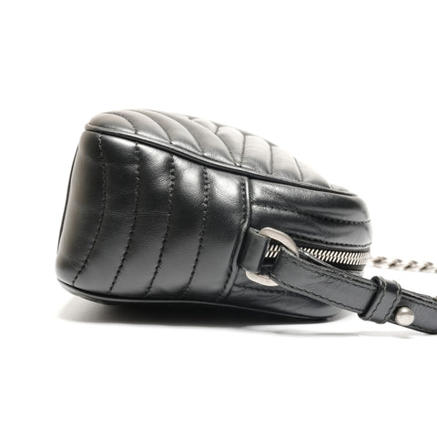 PRADA Leather Diagram Camera Bag Chain Shoulder Bag black WS26759