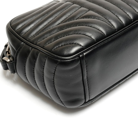 PRADA Leather Diagram Camera Bag Chain Shoulder Bag black WS26759
