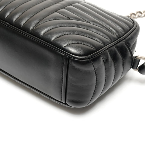 PRADA Leather Diagram Camera Bag Chain Shoulder Bag black WS26759