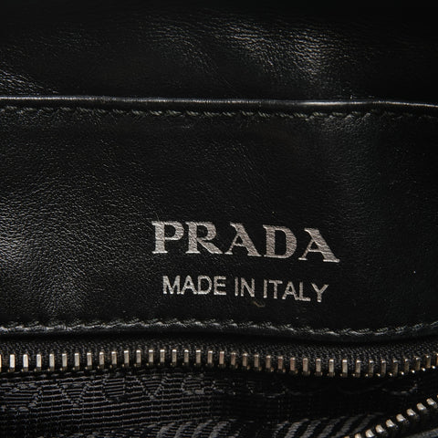 PRADA Leather Diagram Camera Bag Chain Shoulder Bag black WS26759