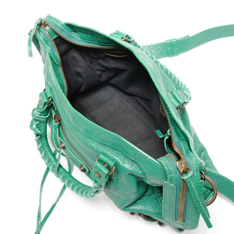 BALENCIAGA Classic The City S 2way Handbag green WS26761