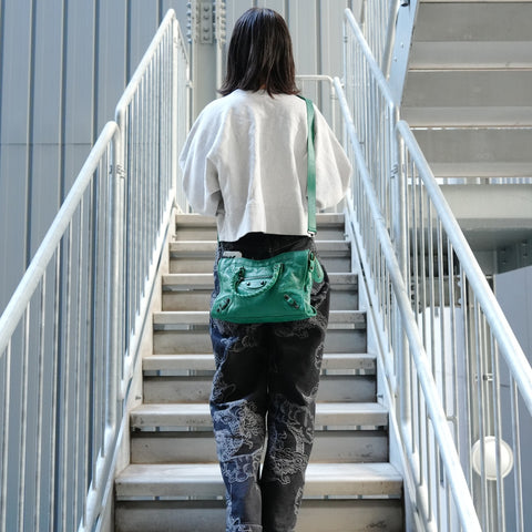 BALENCIAGA Classic The City S 2way Handbag green WS26761