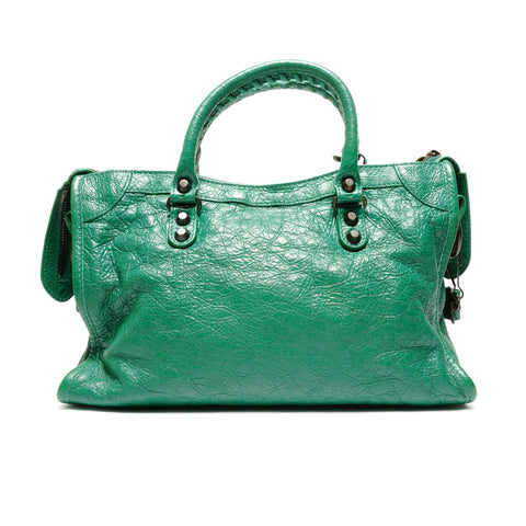 BALENCIAGA Classic The City S 2way Handbag green WS26761