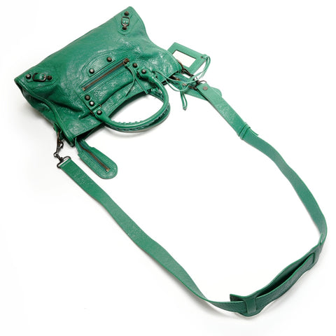 BALENCIAGA Classic The City S 2way Handbag green WS26761