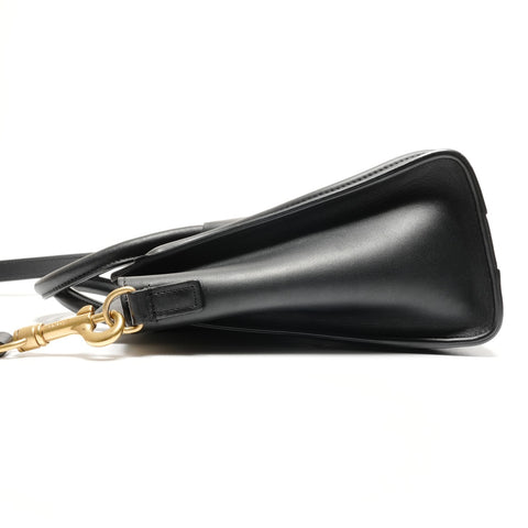 CELINE Leather Nano Luggage 2way Handbag black WS26762