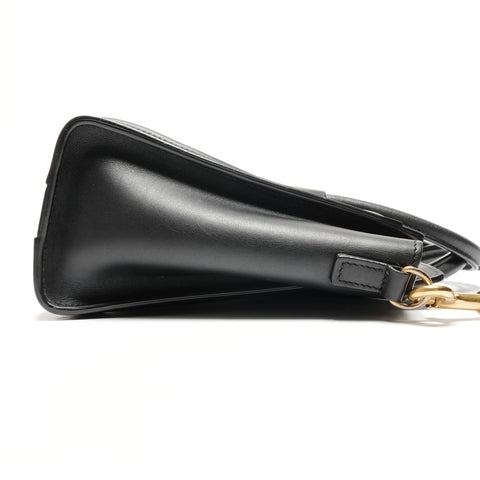CELINE Leather Nano Luggage 2way Handbag black WS26762