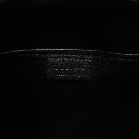 CELINE Leather Nano Luggage 2way Handbag black WS26762