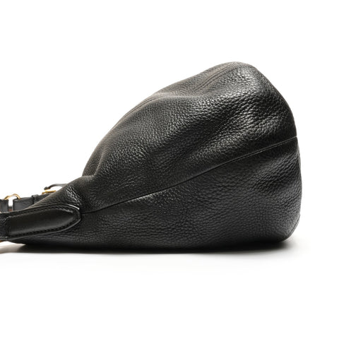 PRADA leather one belt Shoulder Bag black WS26763